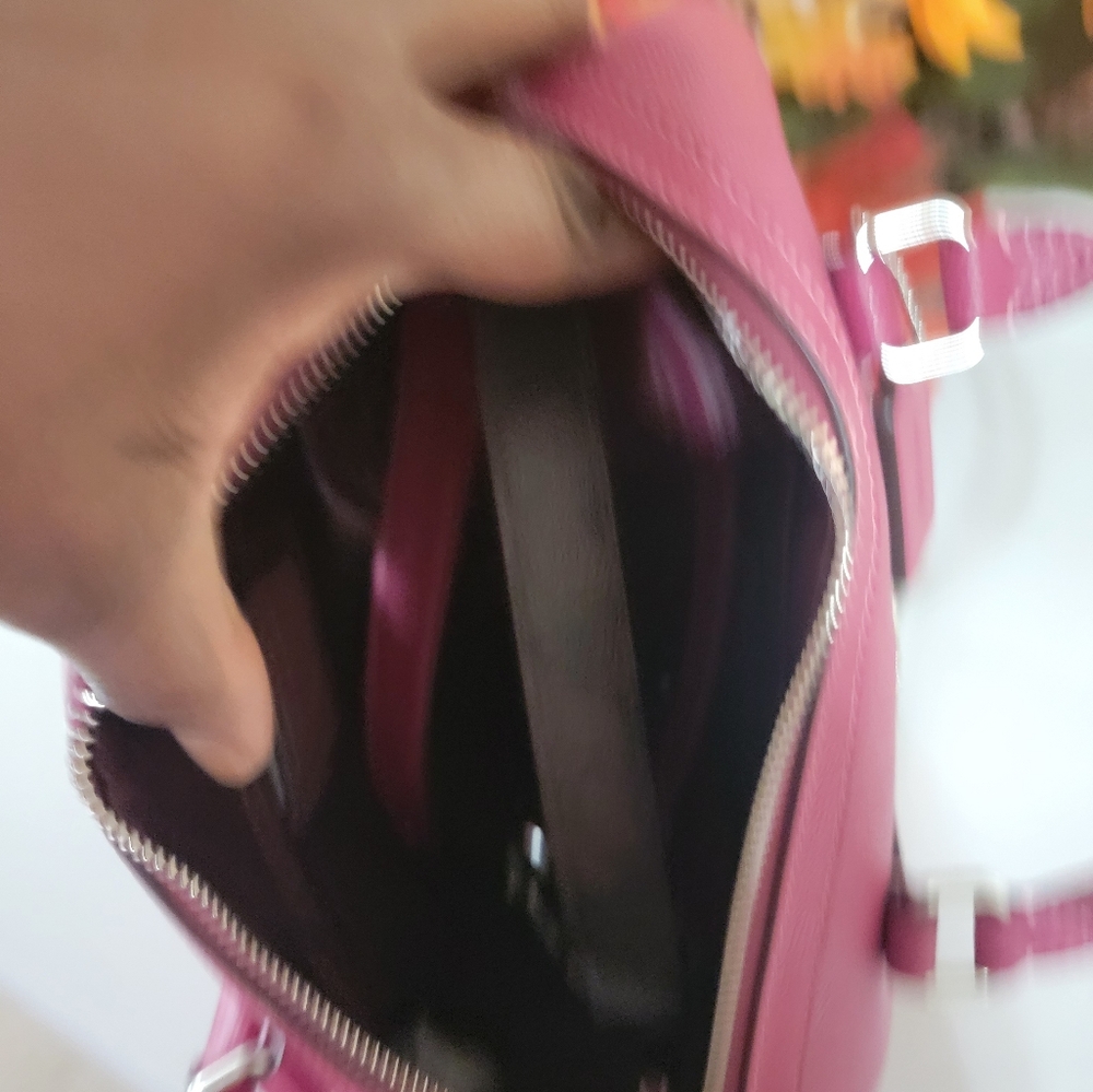 NWT Coach Rowan cranberry pink satchel - Picture 5 of 6